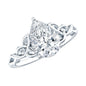 Pear Cut 0.79 Carat Moissanite Celtic Engagement Ring