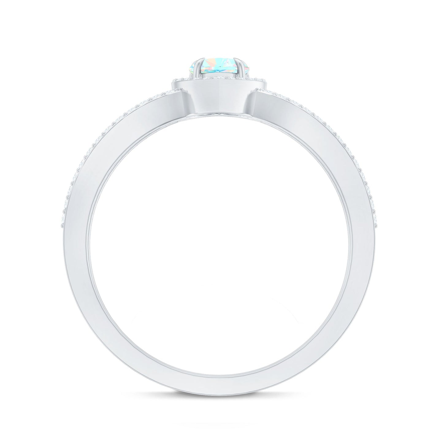 Certified Natural Ethiopian Opal Heart Shaped Engagement Ring with Diamond Halo