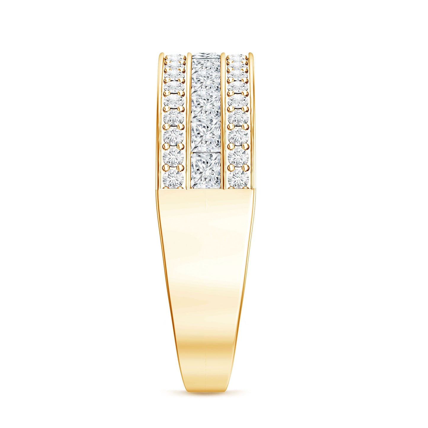 Moissanite 3 Row Eternity Band Ring for Women