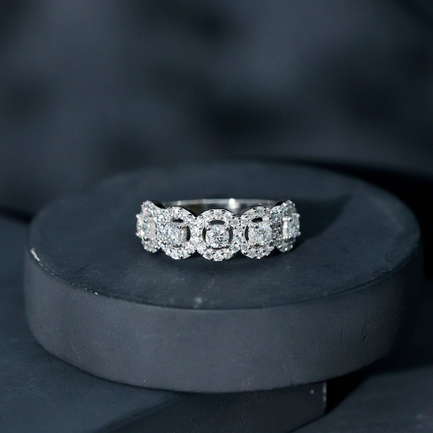 Classic Diamond Half Eternity Wedding Anniversary Ring