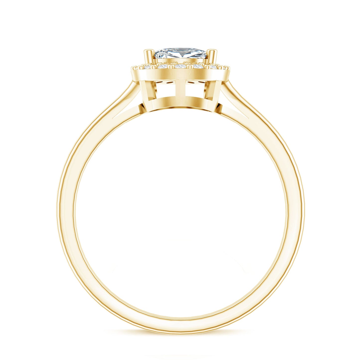 0.7 Carat Brilliant Cut Moissanite Teardrop Engagement Ring