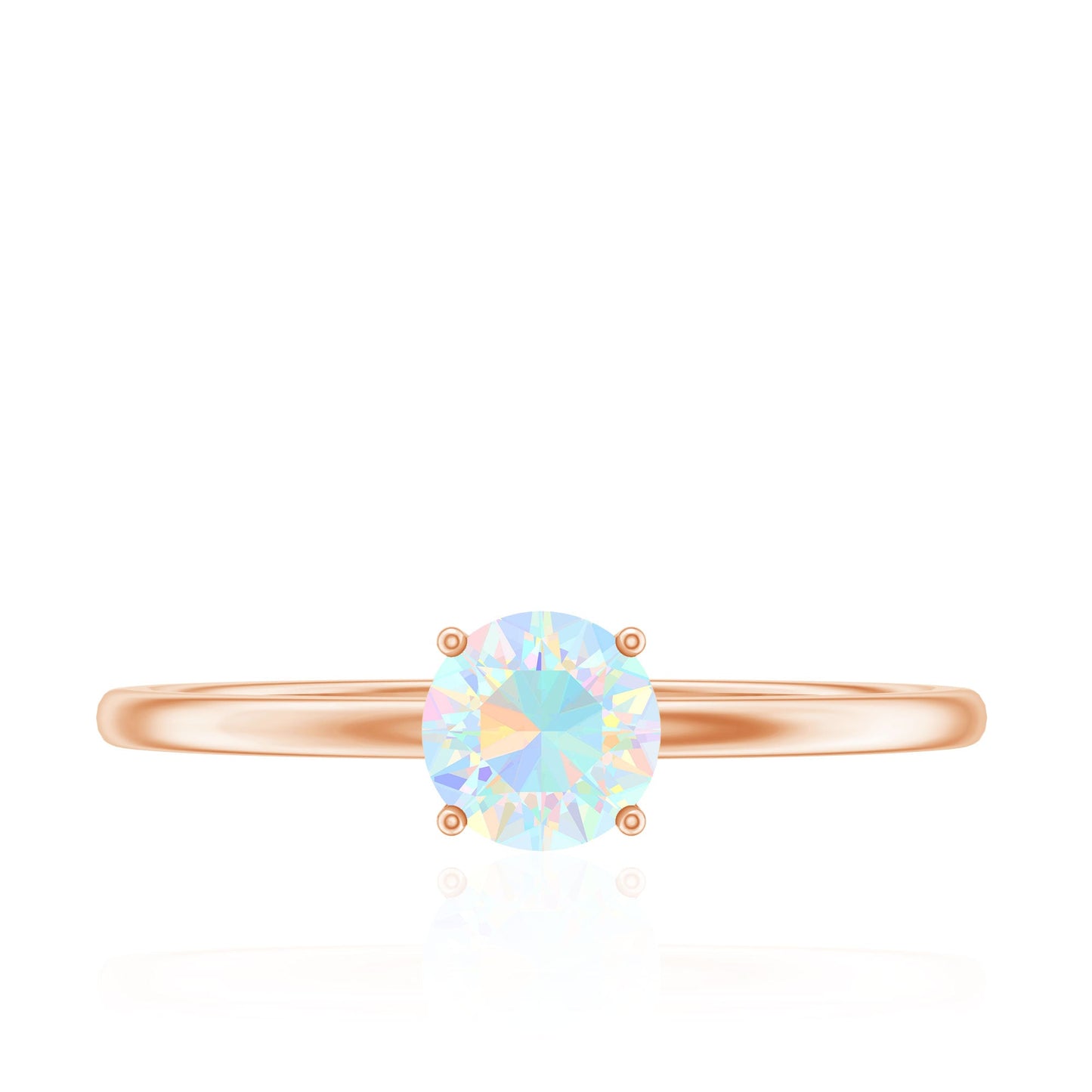 Natural Ethiopian Opal October Birthstone Ring