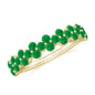 Certified Real Emerald Half Eternity Anniversary Ring