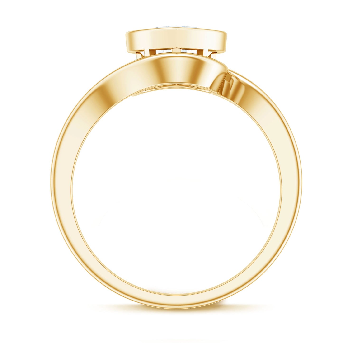 Heart Shape Moissanite Bypass Engagement Ring for Women