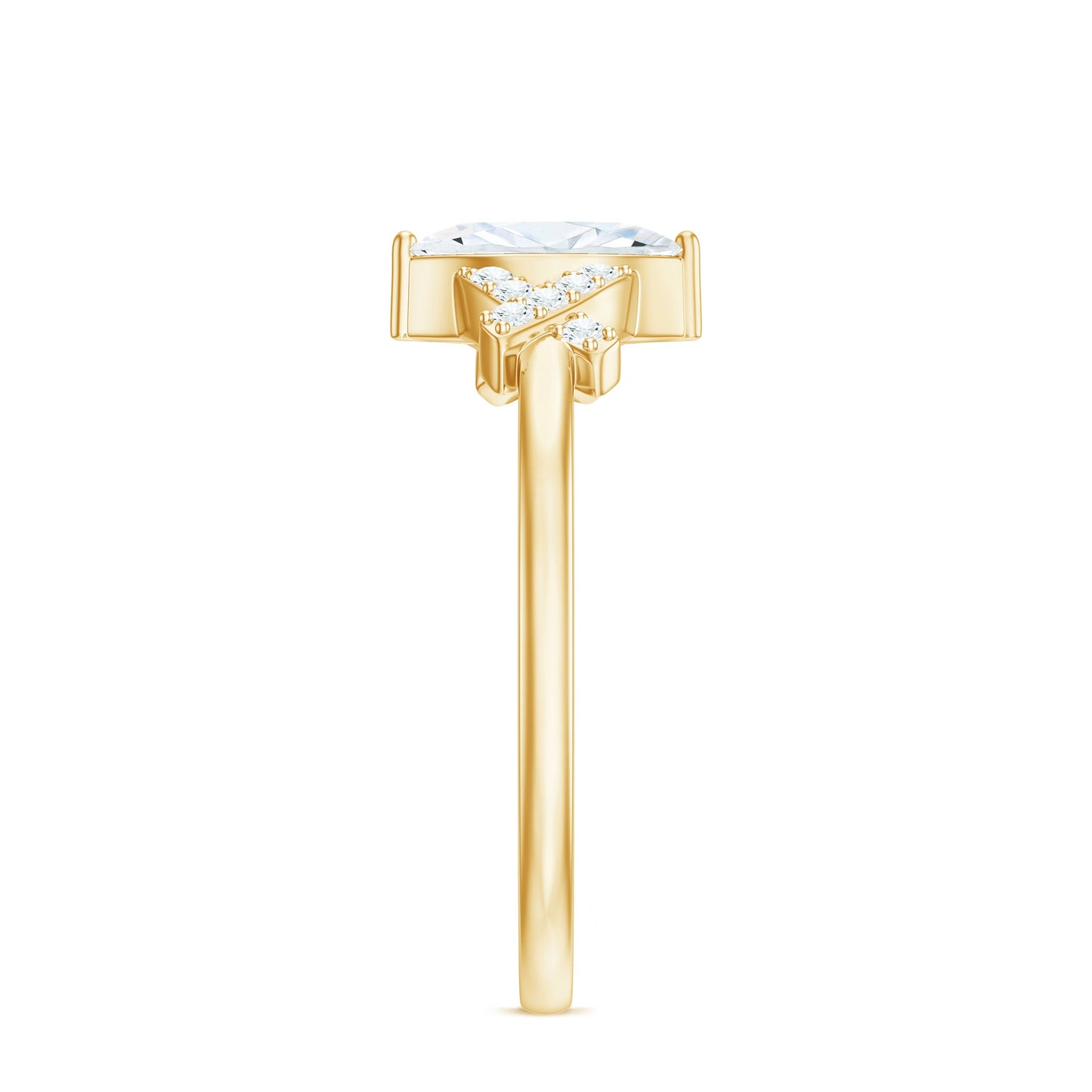 Certified Moissanite Marquise Engagement Ring for Women