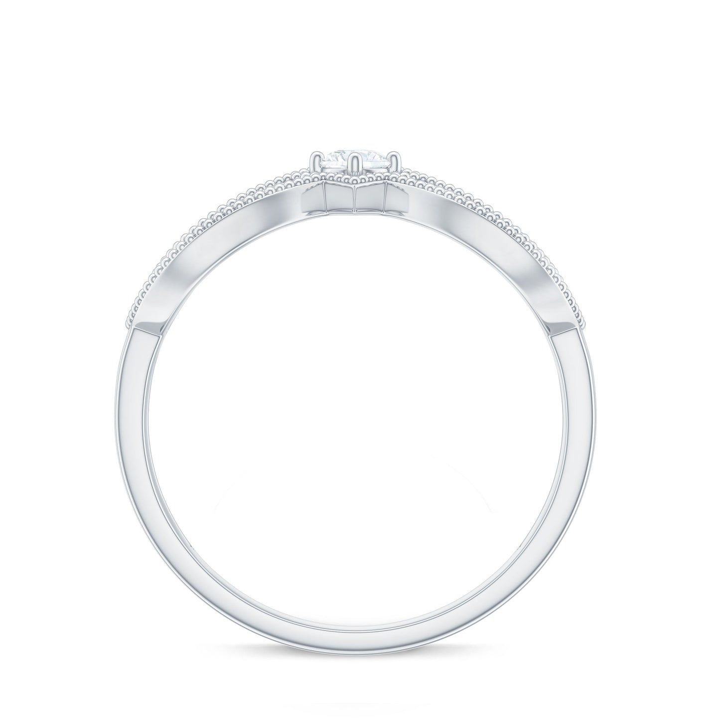 Vintage Inspired Moissanite Infinity Engagement Ring