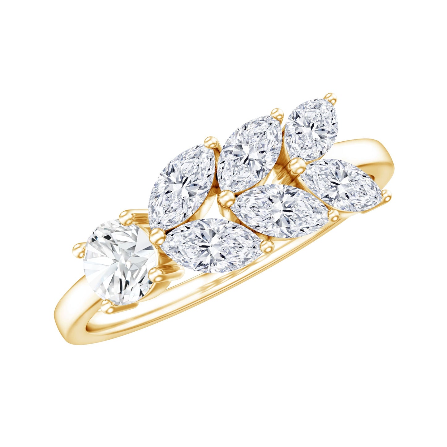 Nature Inspired Moissanite Anniversary Ring for Women