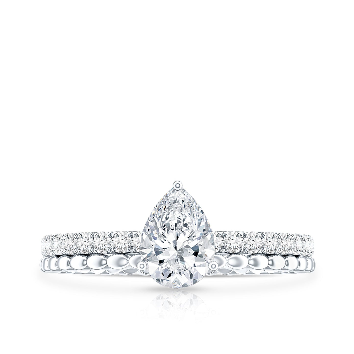 Pear Shape Lab Grown Diamond Solitaire Engagement Ring