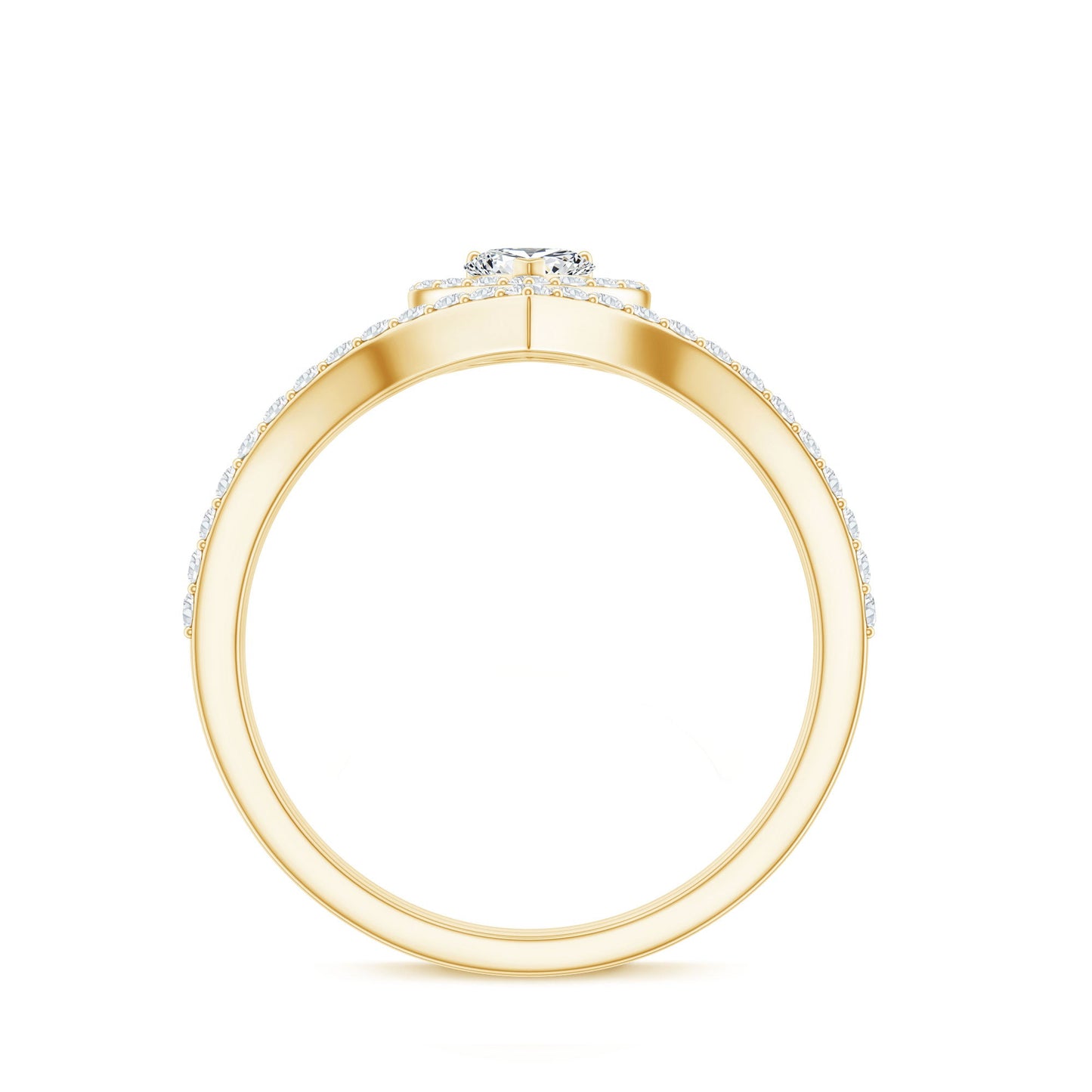 Heart Shape Lab Grown Diamond Bridal Ring Set
