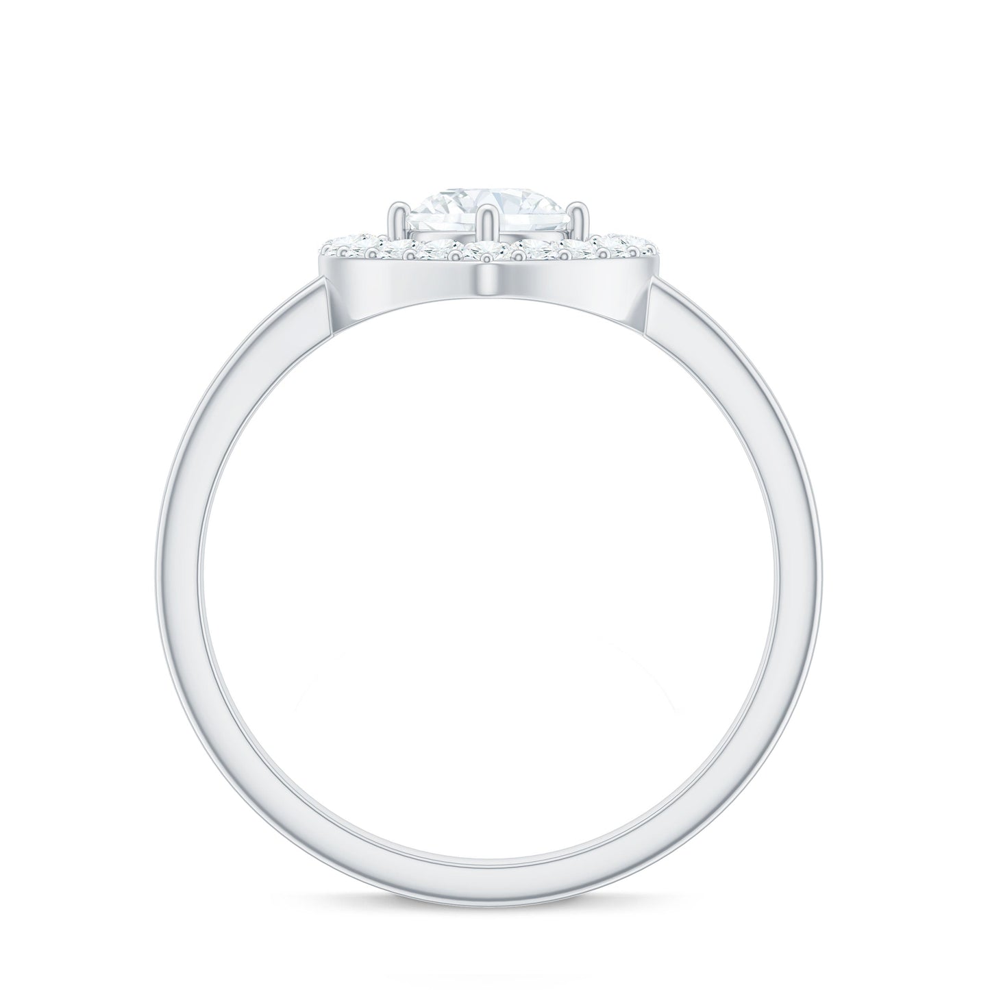 Minimal Heart Ring with Lab Grown Diamond