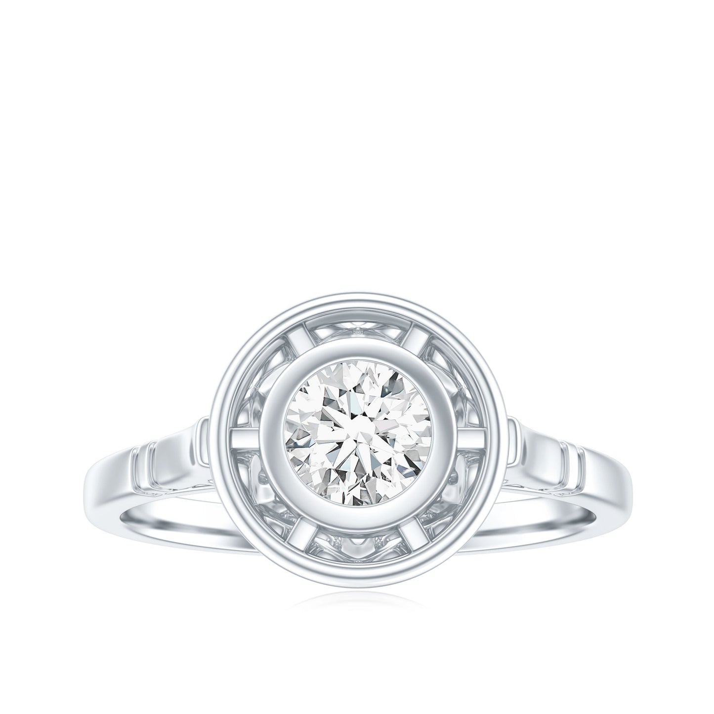 Vintage Inspired Lab Grown Diamond Solitaire Ring