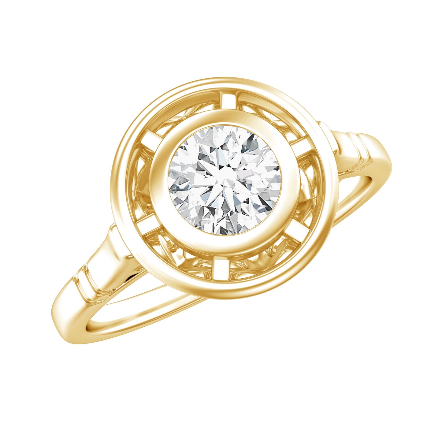 Vintage Inspired Lab Grown Diamond Solitaire Ring