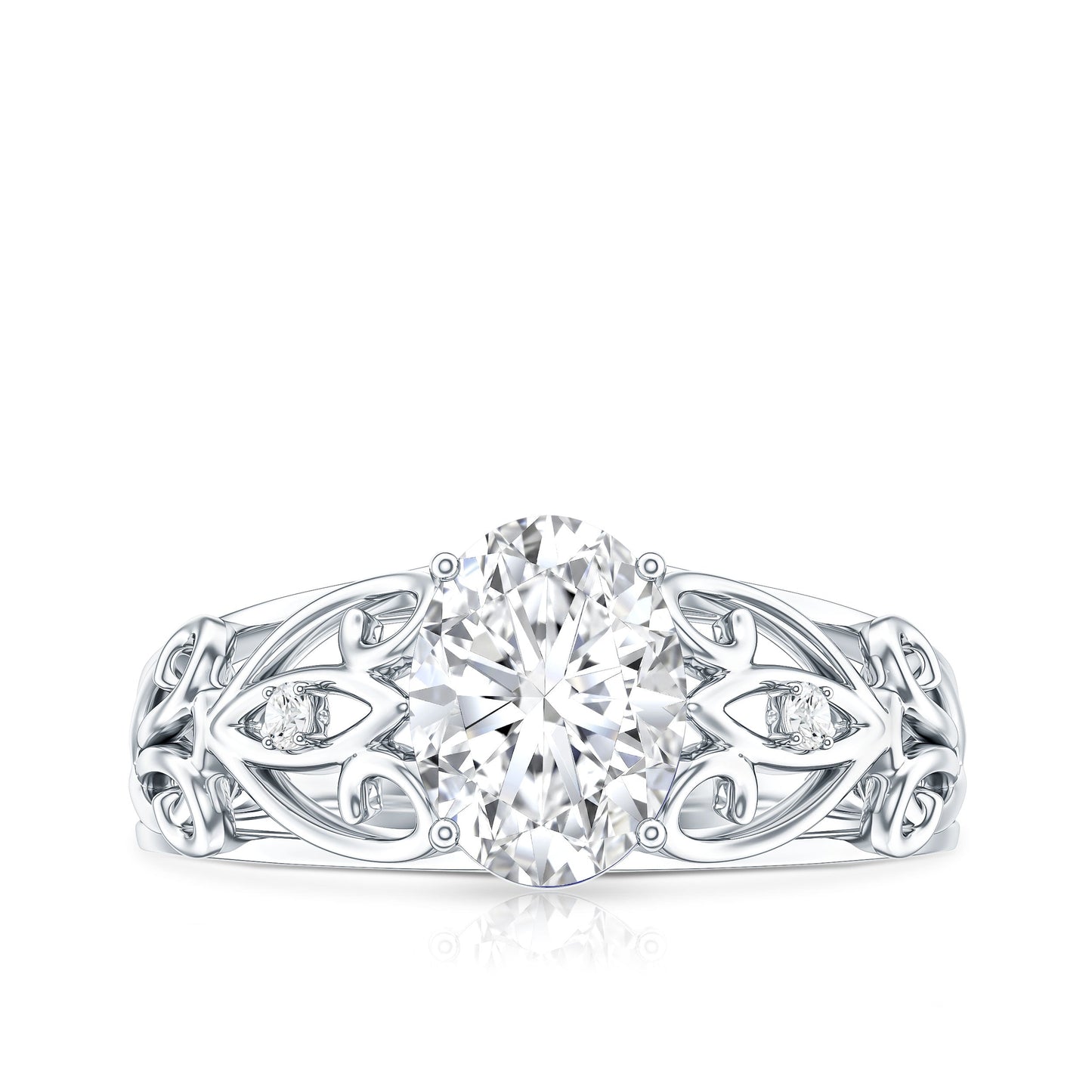 Antique Style Lab Grown Diamond Solitaire Engagement Ring