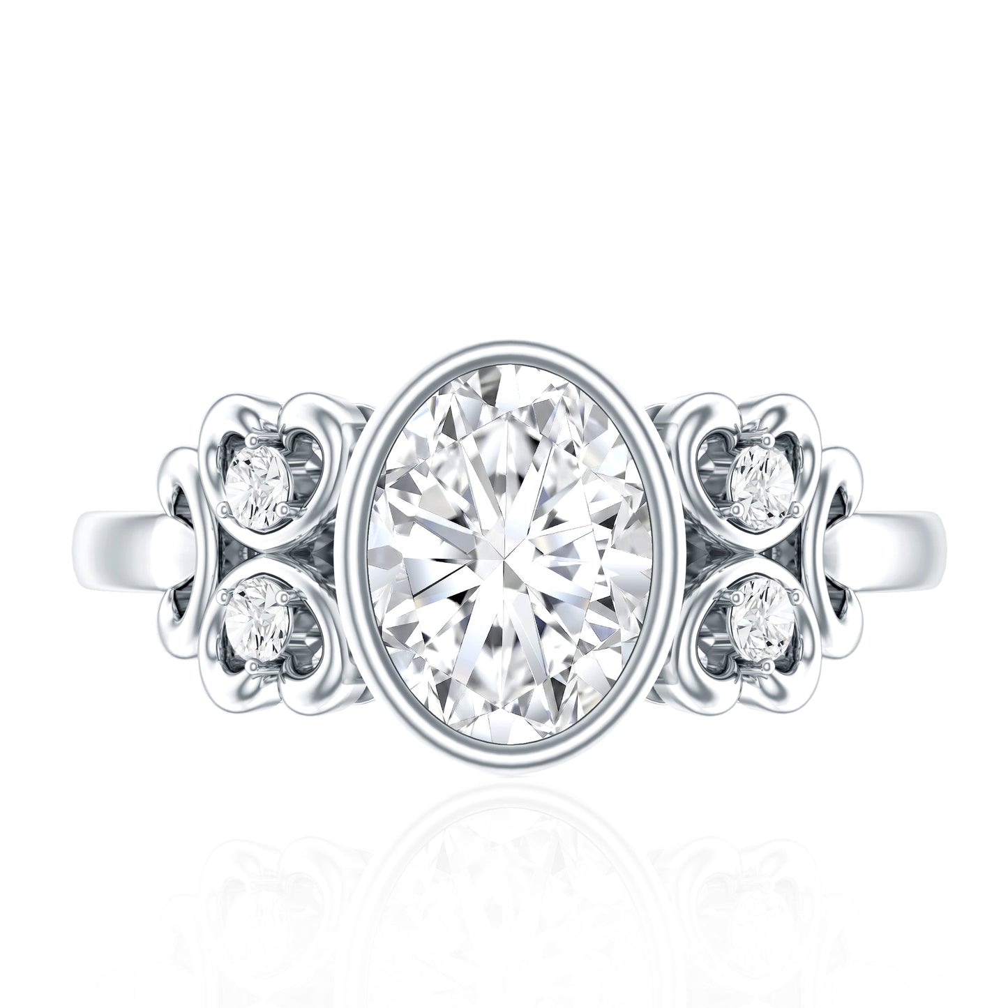 Classic Oval Lab Grown Diamond Solitaire Engagement Ring