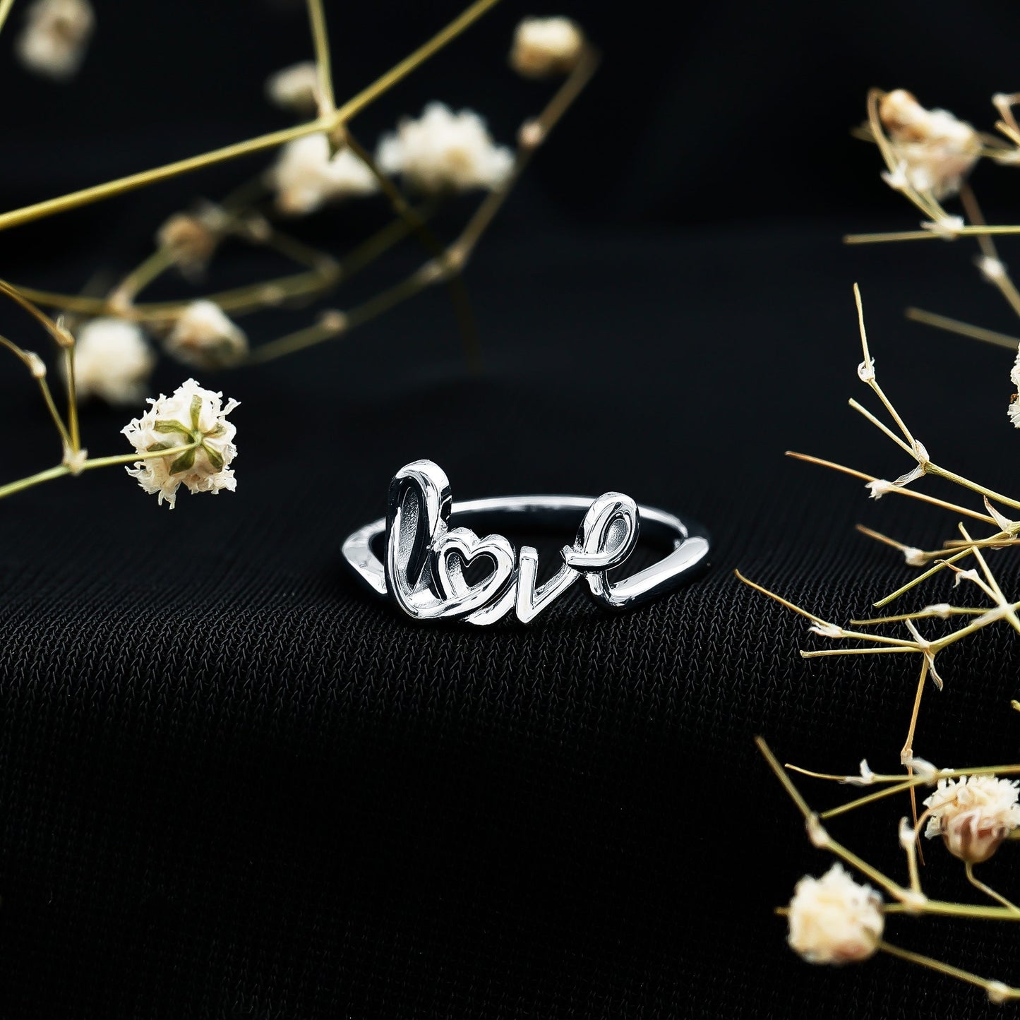 Love Ring in 14k Gold Plated Sterling Silver