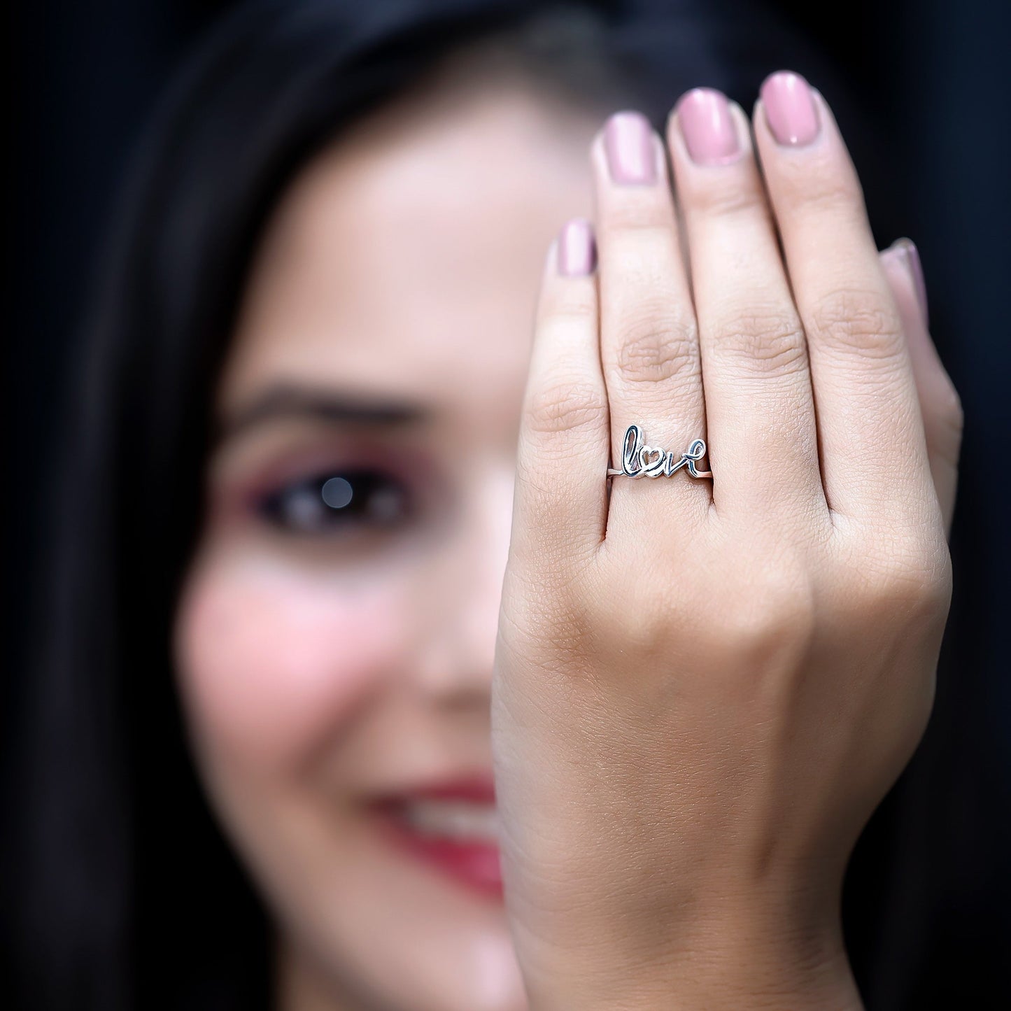 Love Ring in 14k Gold Plated Sterling Silver