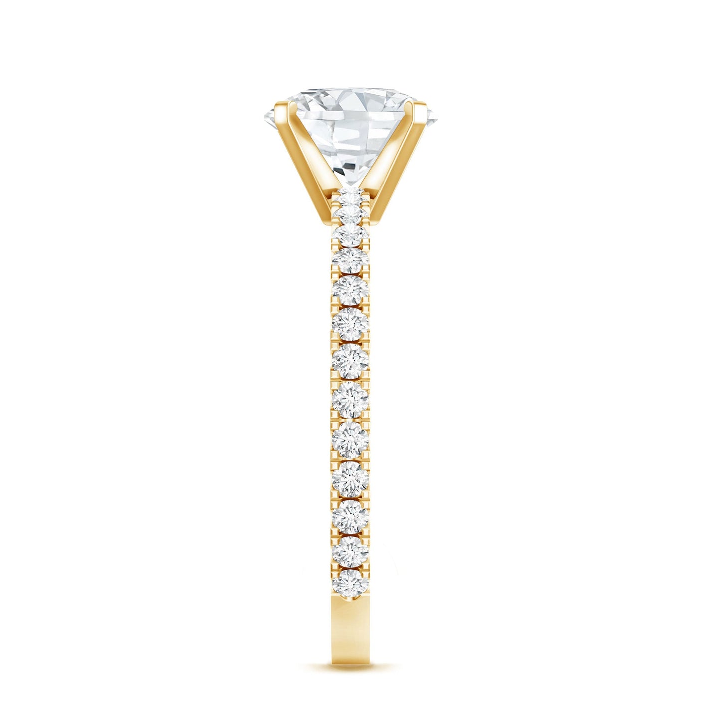 Certified 2 Carat Moissanite Solitaire Engagement Ring