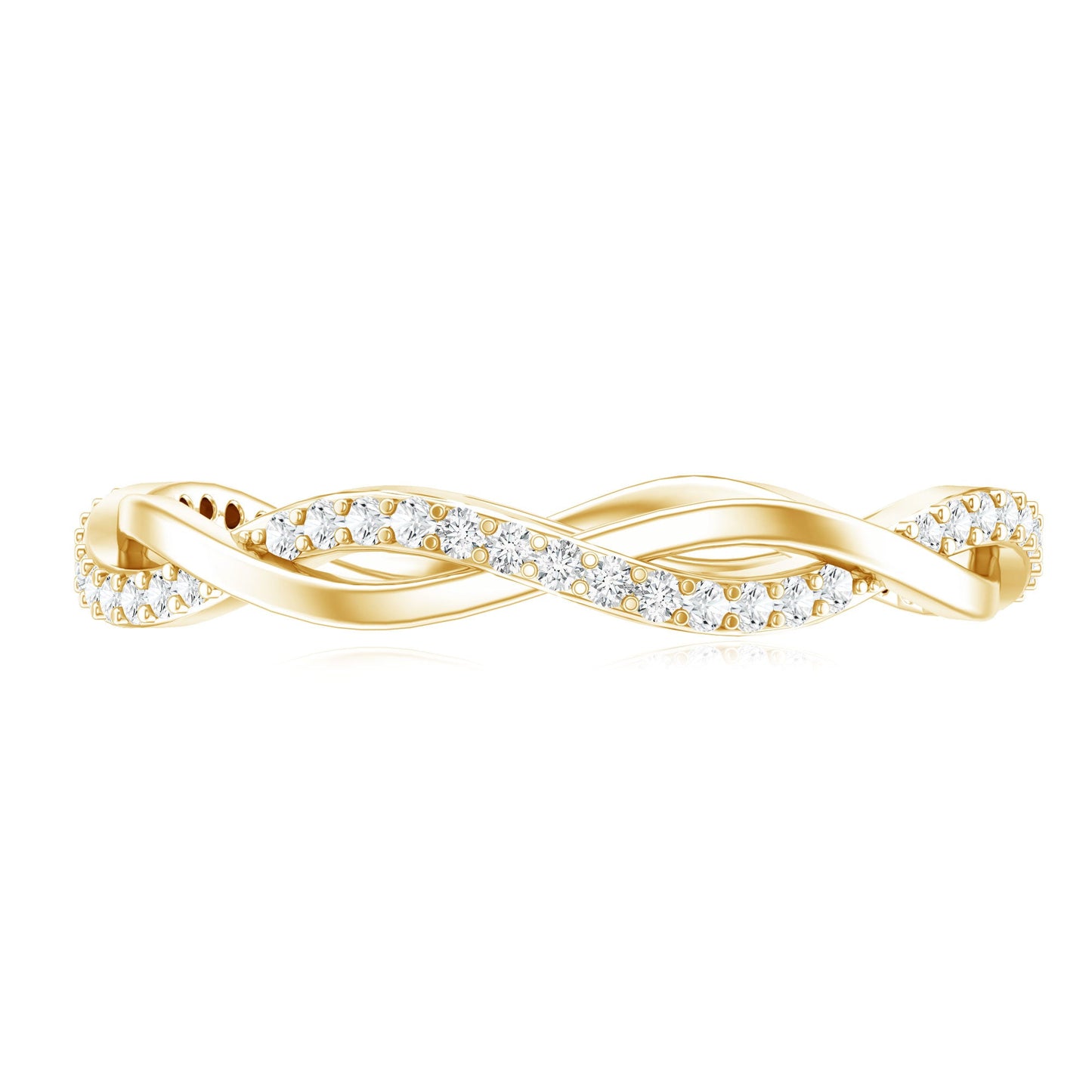 Certified Moissanite Infinity Eternity Band Ring