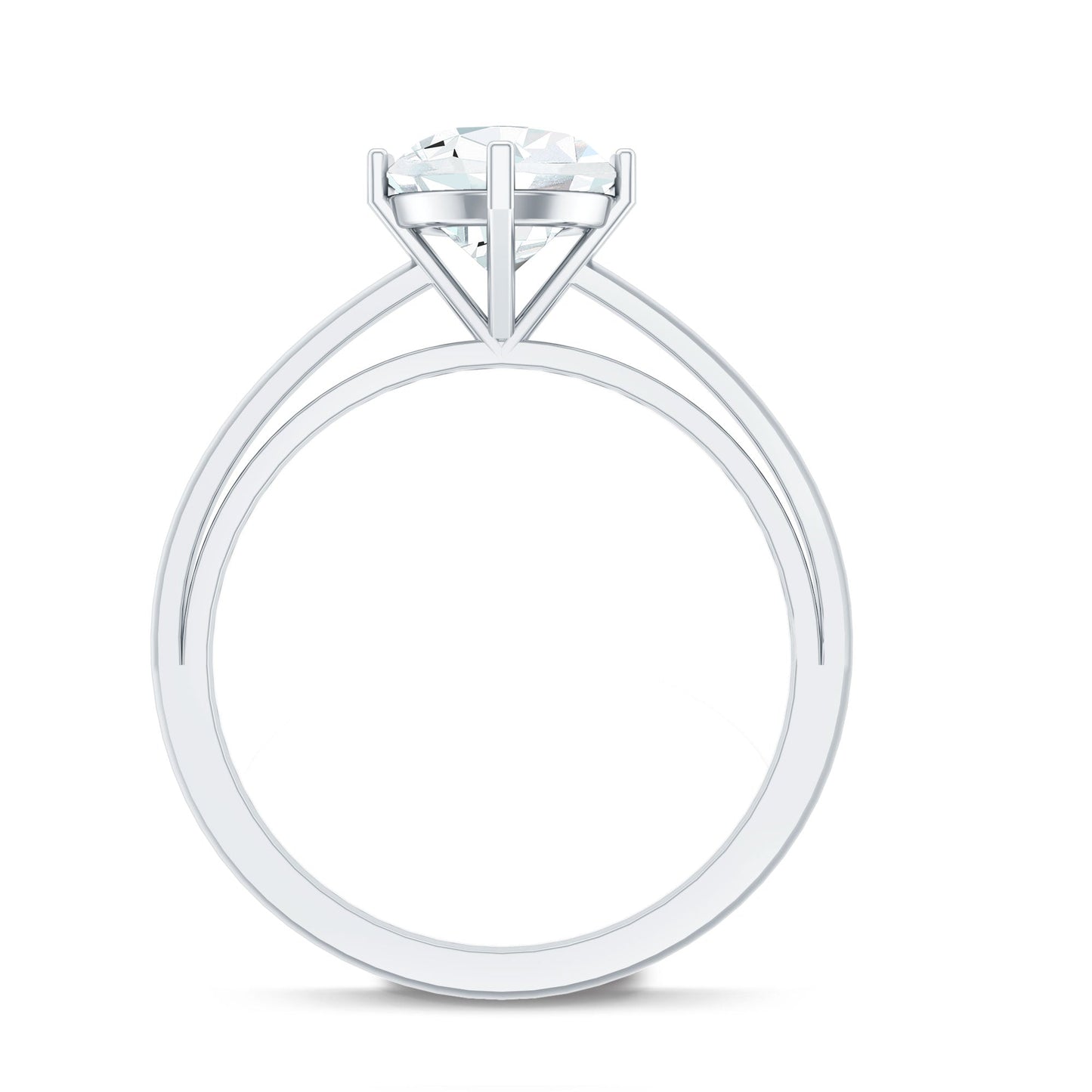 Teardrop Engagement Ring With Certified Moissanite
