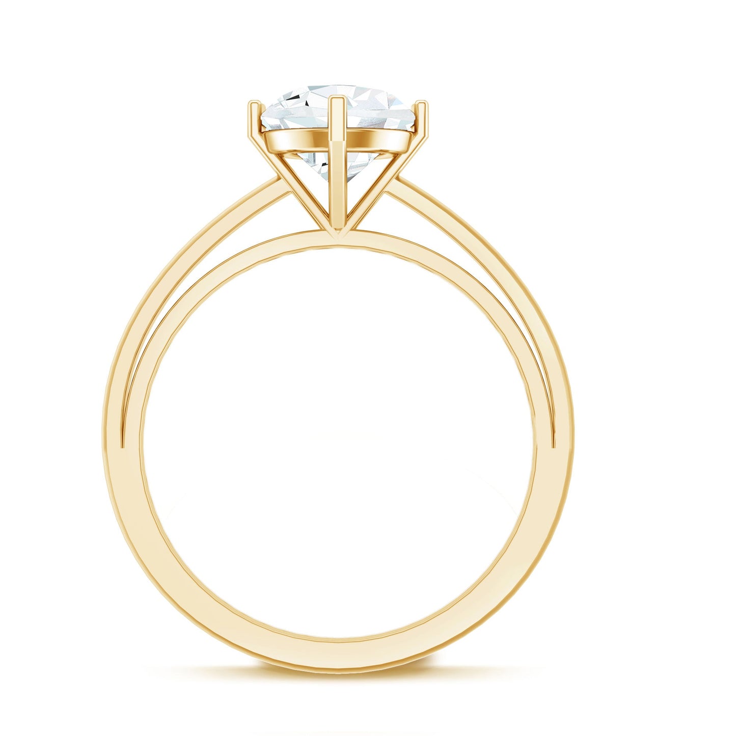 Teardrop Engagement Ring With Certified Moissanite