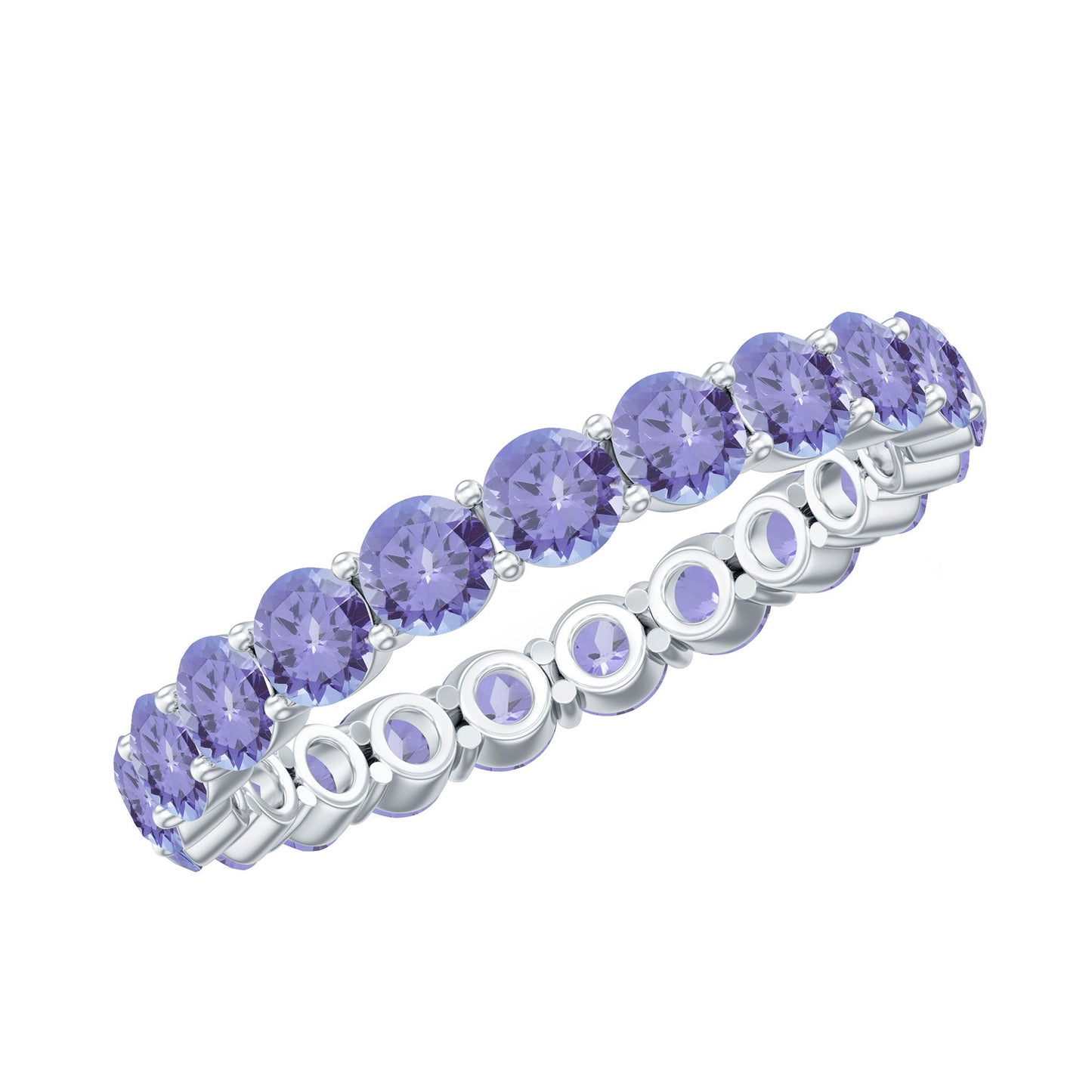 Real Tanzanite Full Eternity Ring for Women