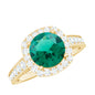 Certified Lab Grown Emerald Diamond Vintage Looking Engagement Ring