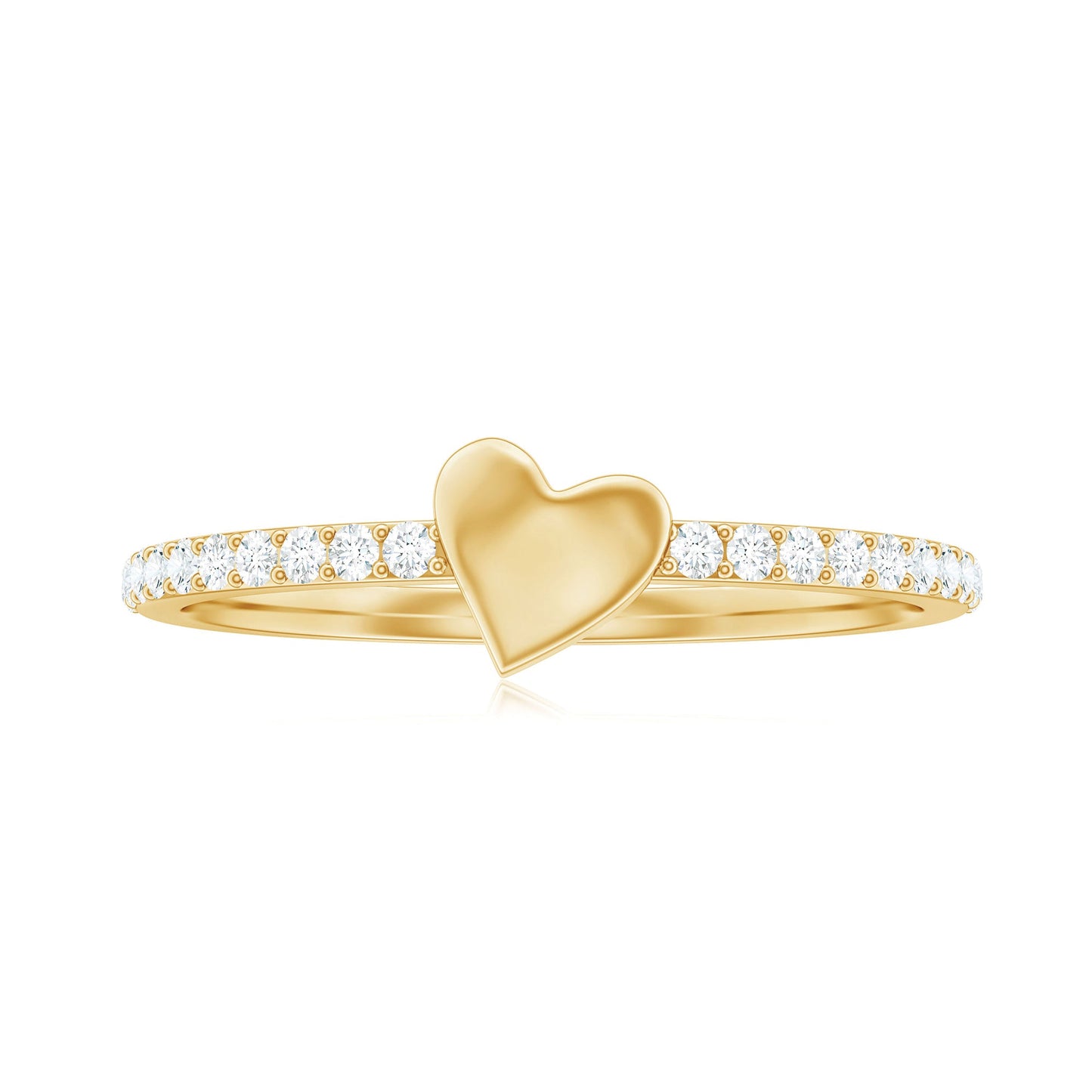 Diamond Heart Shape Promise Ring for Her
