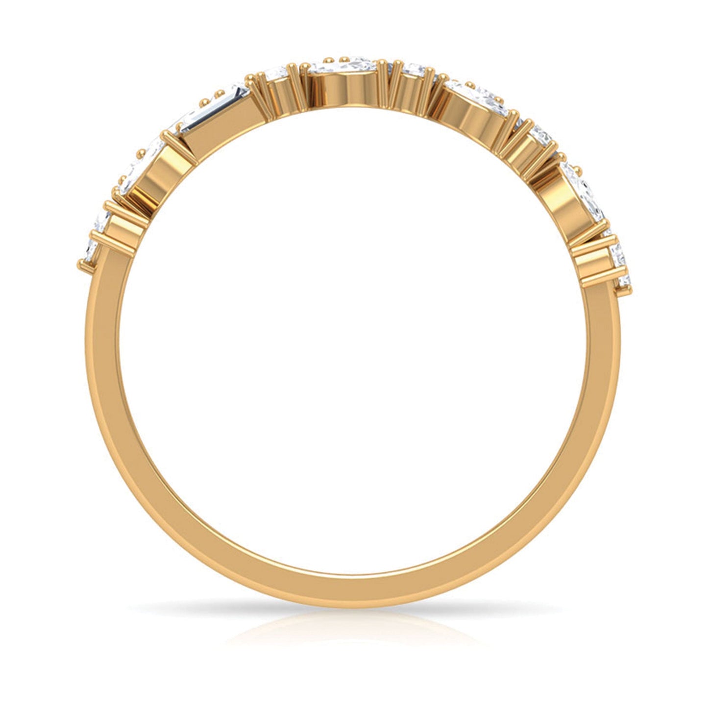 Real Diamond Half Eternity Band Ring