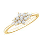 Certified Diamond Flower Promise Ring