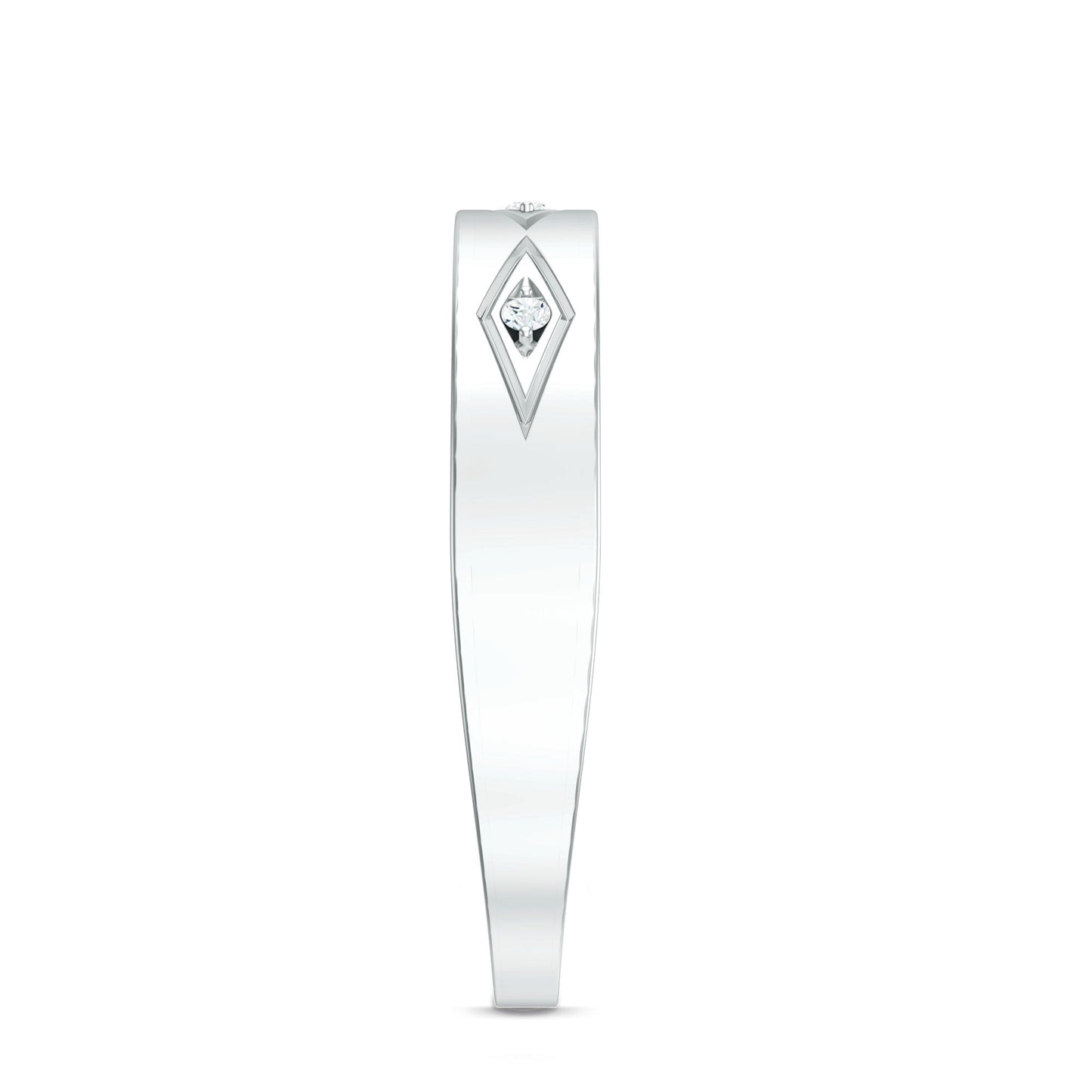 Certified Three Diamond Wedding Band Ring