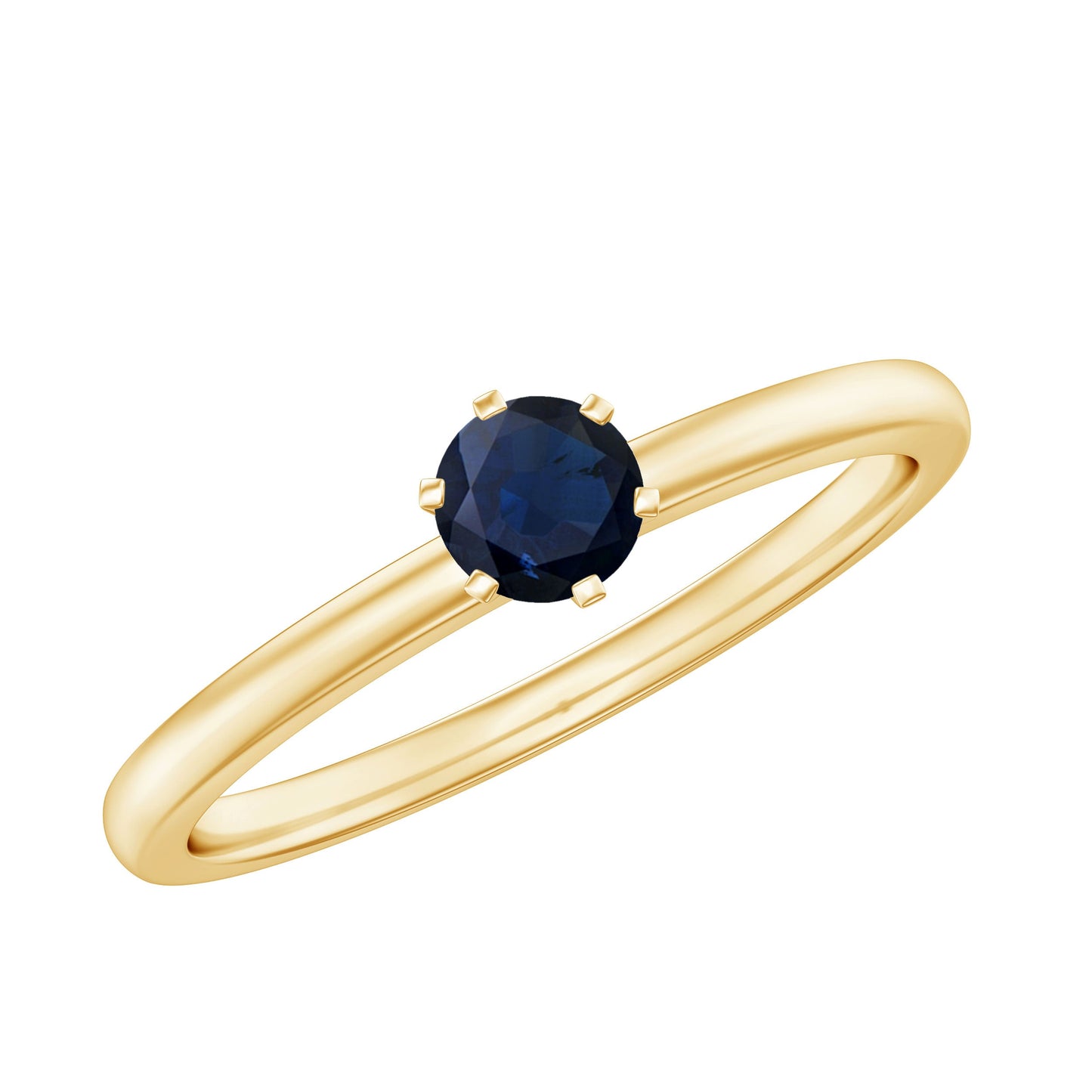 Genuine Blue Sapphire September Birthstone Ring for Women