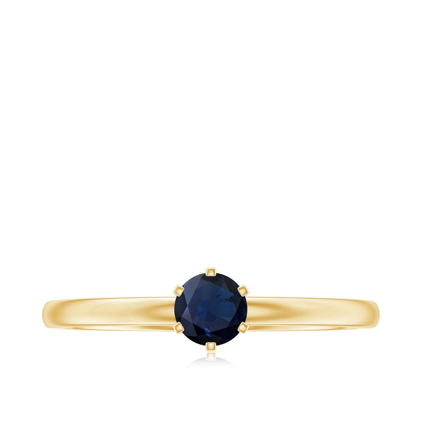 Genuine Blue Sapphire September Birthstone Ring for Women
