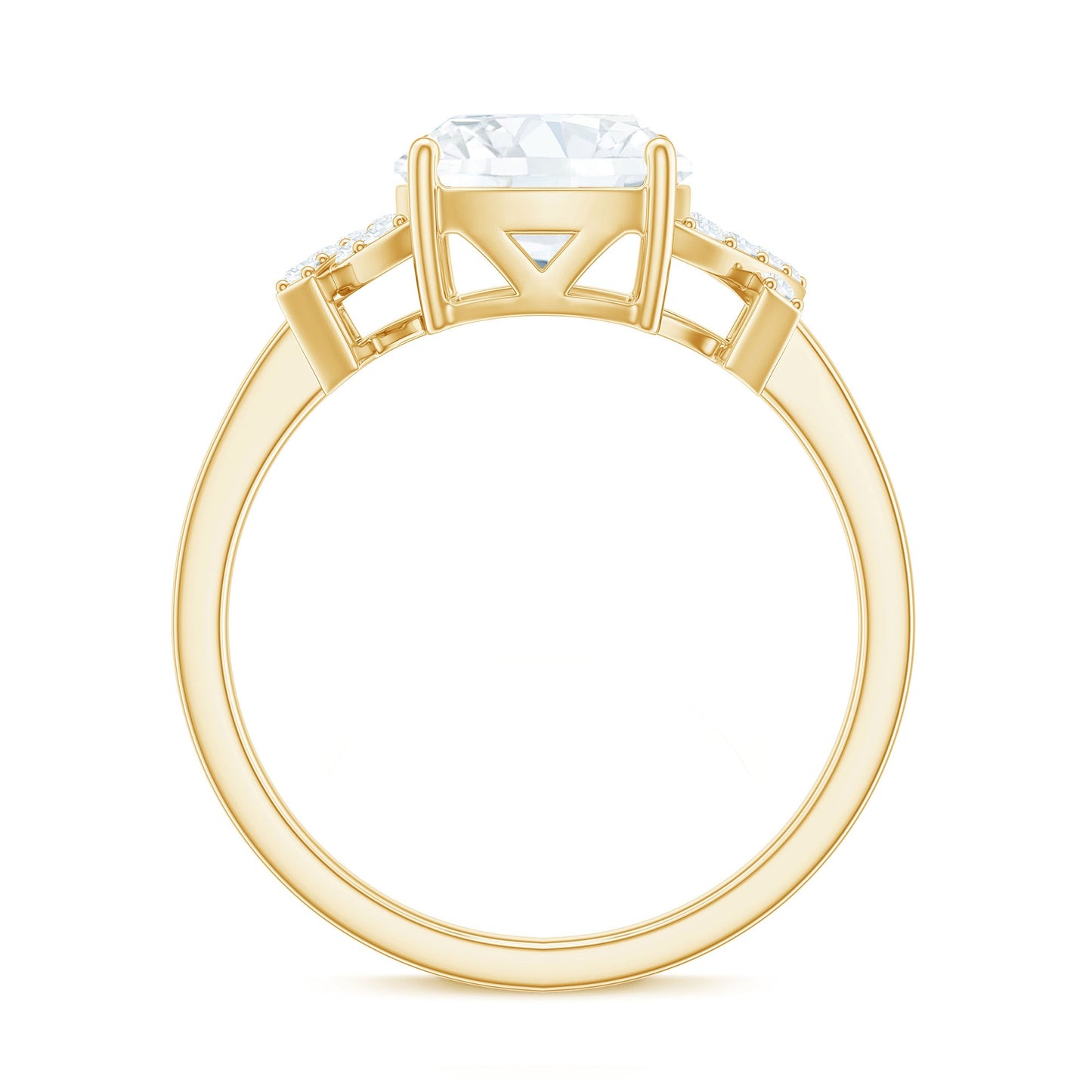 3 Carat Cushion Cut Moissanite Solitaire Engagement Ring for Women