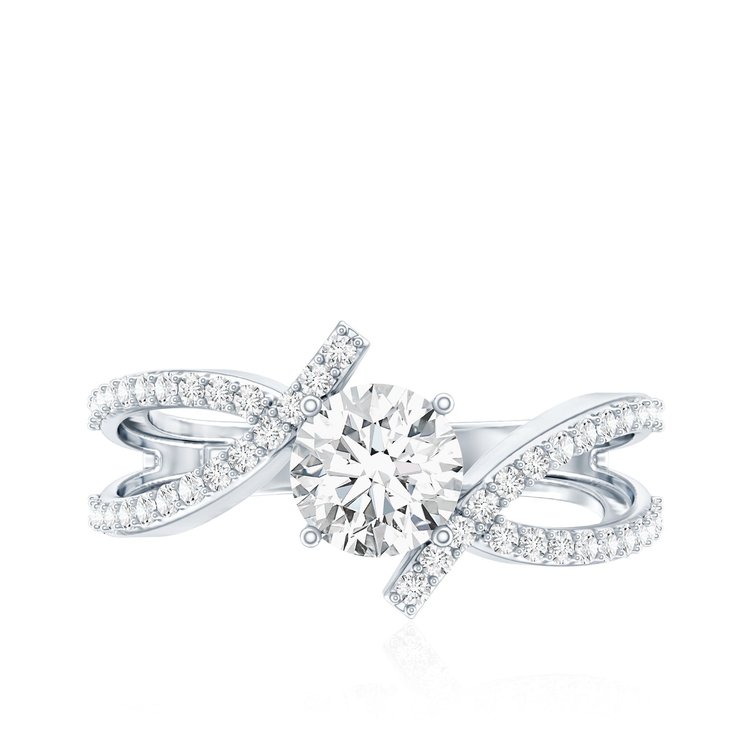 Certified Lab Grown Diamond Bypass Engagement Ring
