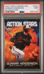 Graded 2023 Topps Chrome Update Gunnar Henderson #ASC2 Action Stars Rookie RC Baseball Card PSA 9 Mint