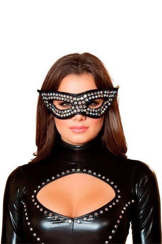 Rhinestone Cat Eye Mask
