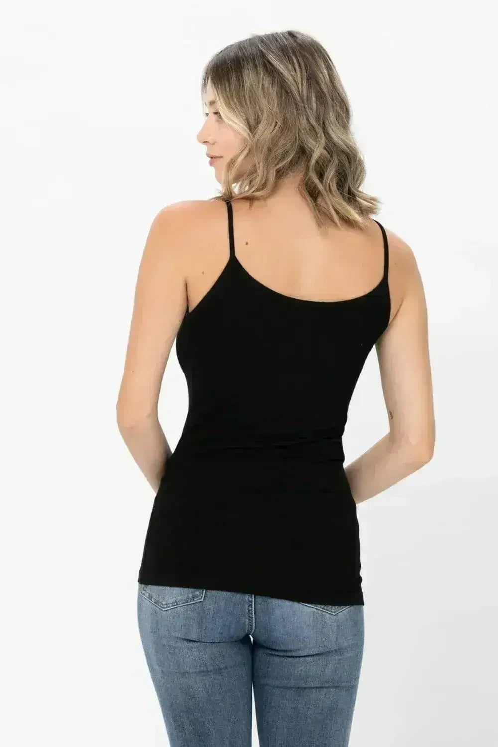Basic Solid Shapewear Camisole – Soft Spaghetti Strap Tank Top for Women