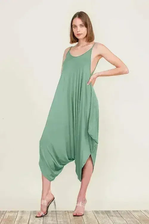 Harem Jumpsuit Romper – Chic & Versatile One-Piece | Breathable Rayon