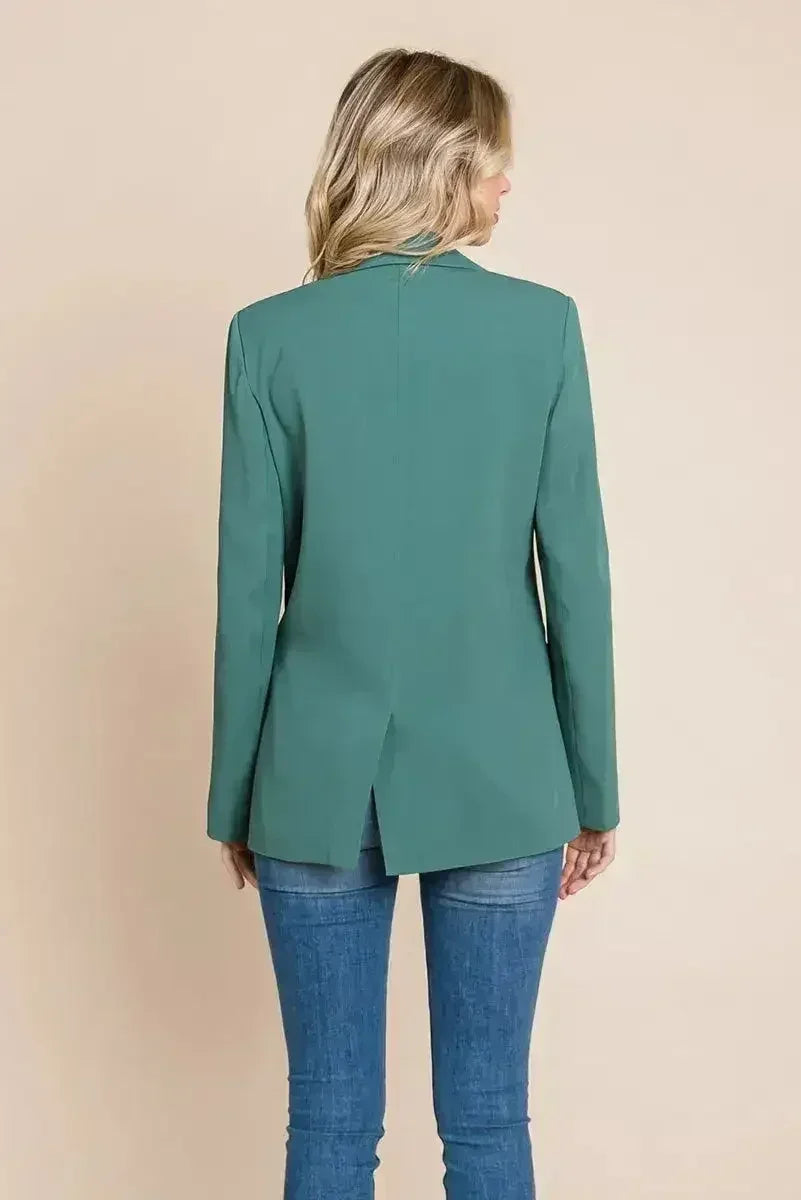 Double Breasted Lapel Collar Jacket Blazer