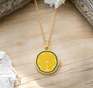 Stainless Steel Enamel Fruit Pendant Necklace