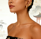 C-Shaped Hoop Ear Cuffs with Spiral & Teardrop Design