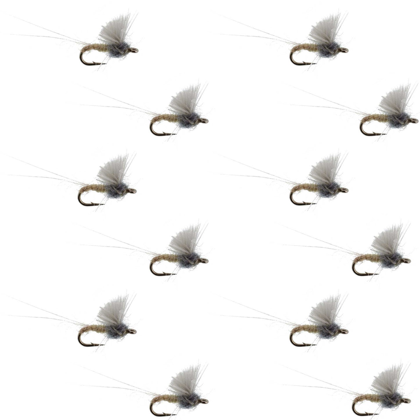 RS2 Gray Emerger Midge - 12 Flies Hook Size 20