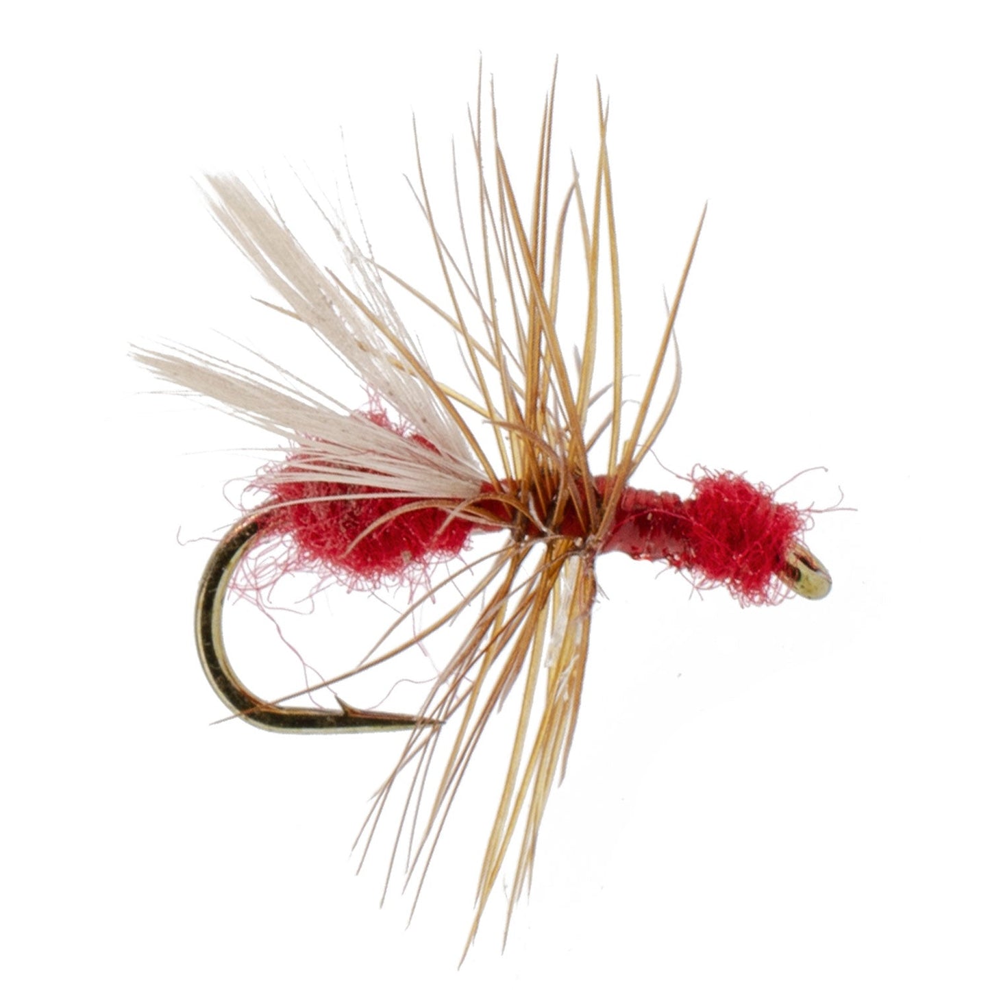 3 Pack Red Fur Flying Ant Terrestrial Trout Dry Fly - Hook Size 14