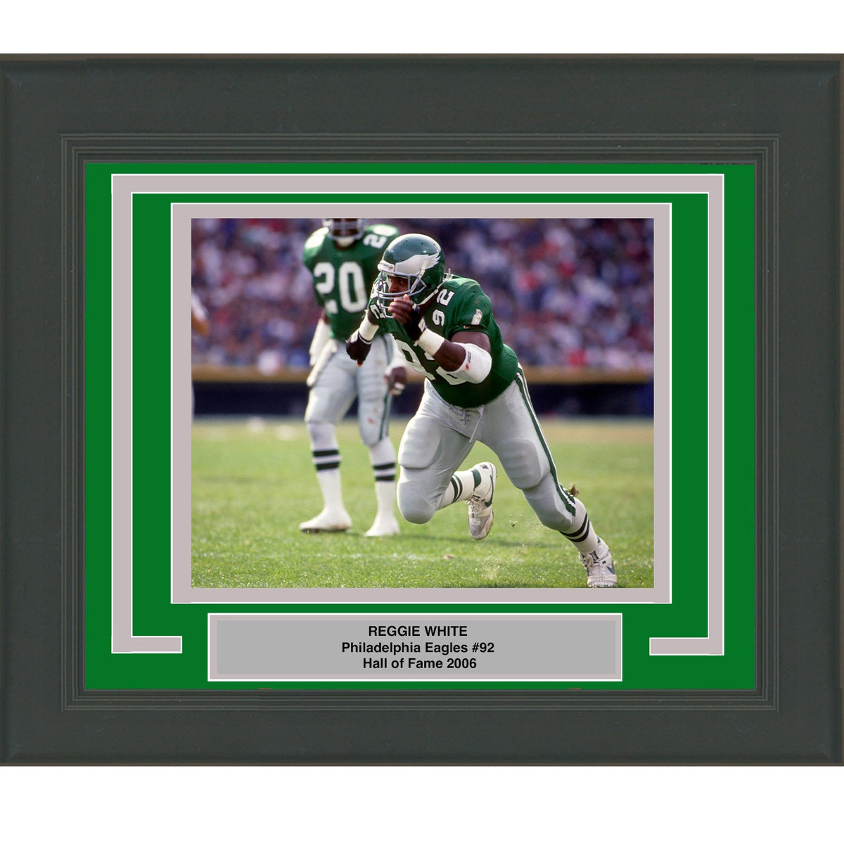 Framed Reggie White Philadelphia Eagles 8x10 Football Photo
