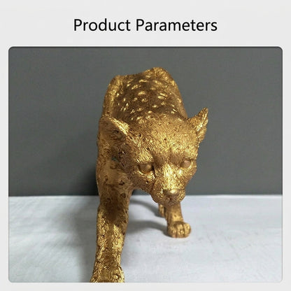 Gold Leopard Cheetah Statues for Modern Home Decor Lovers