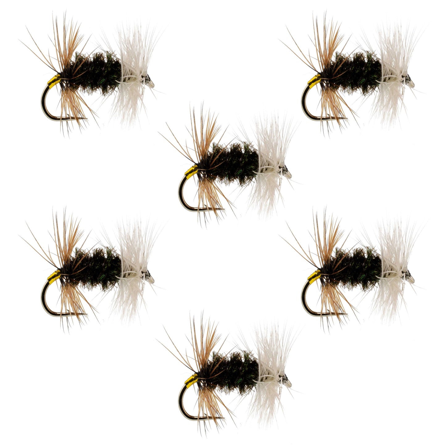 Renegade Classic Trout Dry Fly 6 Flies Hook Size 12