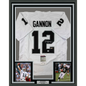 Framed Autographed/Signed Rich Gannon 35x39 Oakland Las Vegas White Football Jersey JSA COA