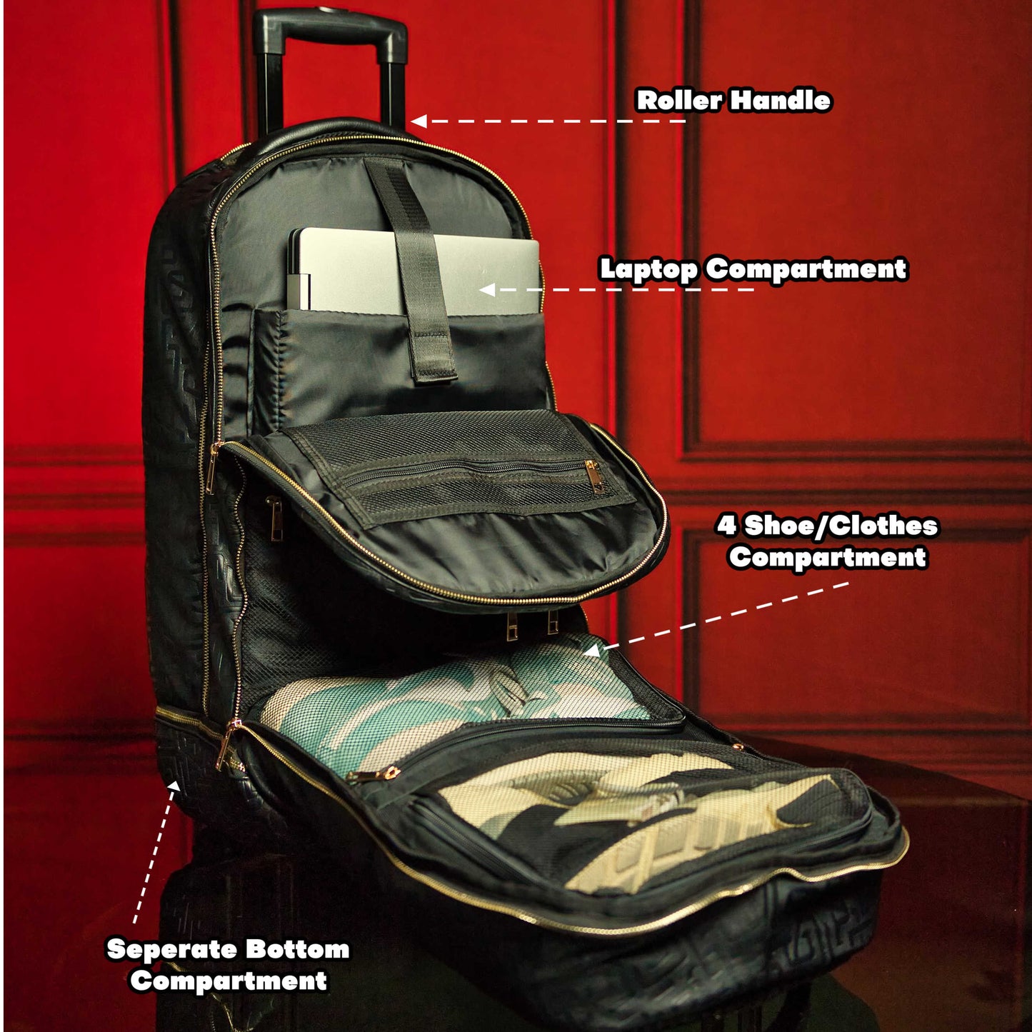 Grey Leather Carry-On Roller Bag (Only 150 Made)