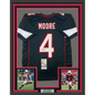 Framed Autographed/Signed Rondale Moore 35x39 Arizona Black Football Jersey JSA COA