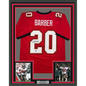 Framed Autographed/Signed Ronde Barber 35x39 Tampa Bay Red Football Jersey Beckett BAS COA